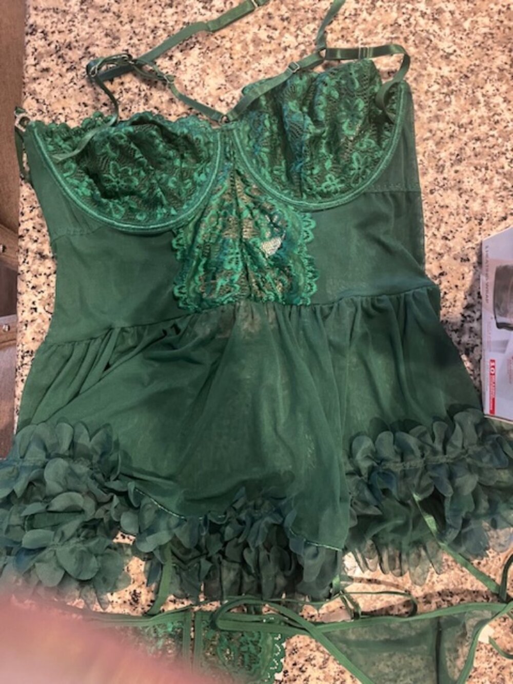CHALOVELO  Sexy 4 Piece Short Nite gown  NWT  3XL